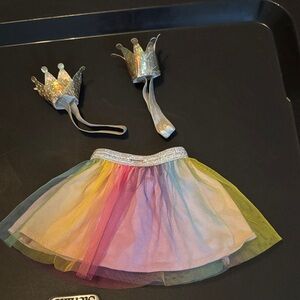 American Girl Multicolor Tulle Skirt with 2 Crowns birthday party